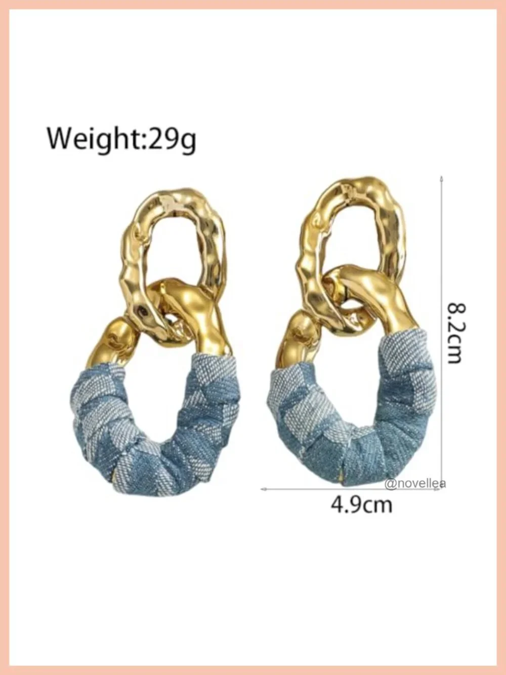 Chunky Gold Acrylic Chain Statement Dangle Earrings for Women